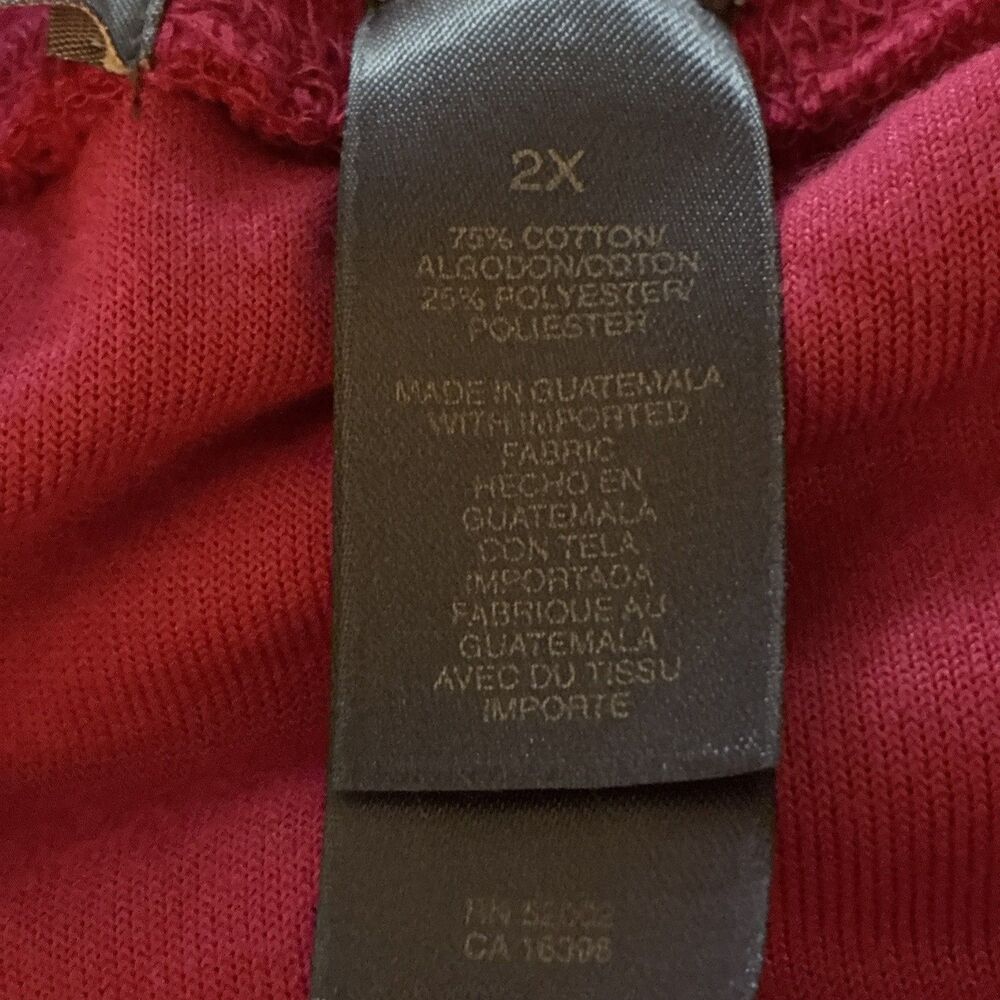 NEW Liz Claiborne Red Luxe Velour Pants Wide Leg Casual Holiday Womens Plus 2X - Picture 9 of 15